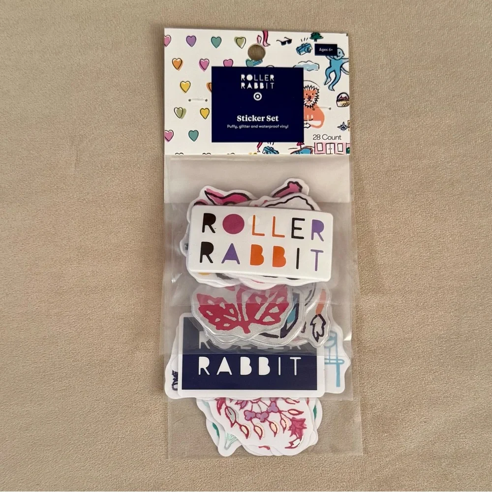 Roller Rabbit 28ct Sticker Set NWT - Picture 3 of 3